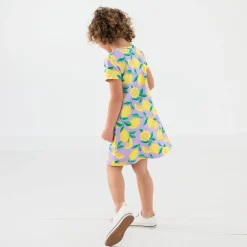 Bamboo Baby Clothes|Dresses<Little Sleepies A-Line Pocket Dress Sunny Citrus
