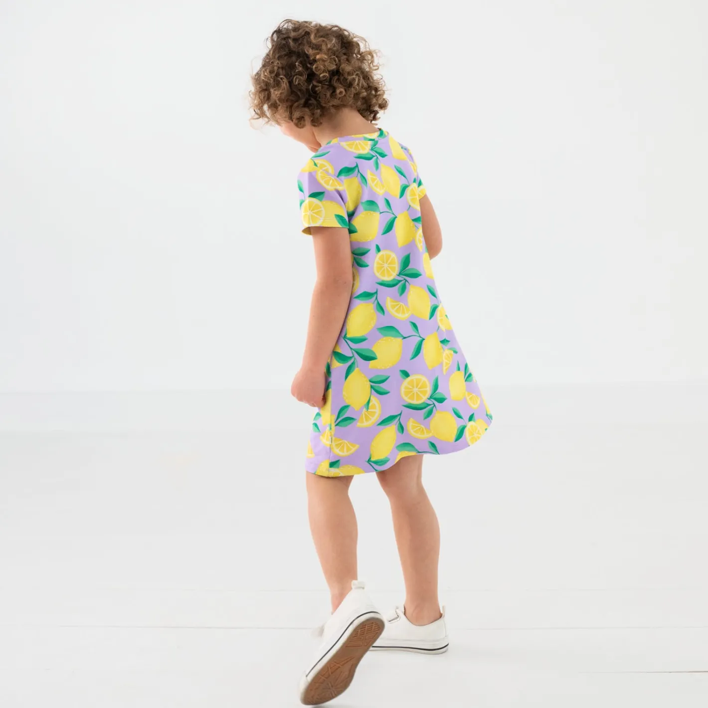 Bamboo Baby Clothes|Dresses<Little Sleepies A-Line Pocket Dress Sunny Citrus
