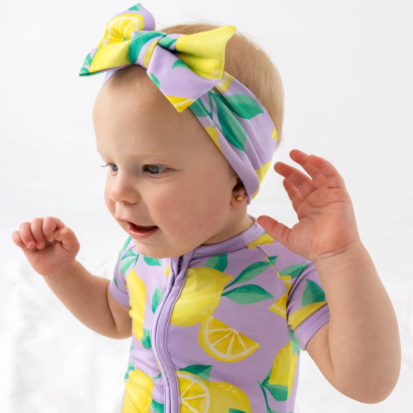Hats & Headbands<Little Sleepies Luxe Bow Headband Sunny Citrus