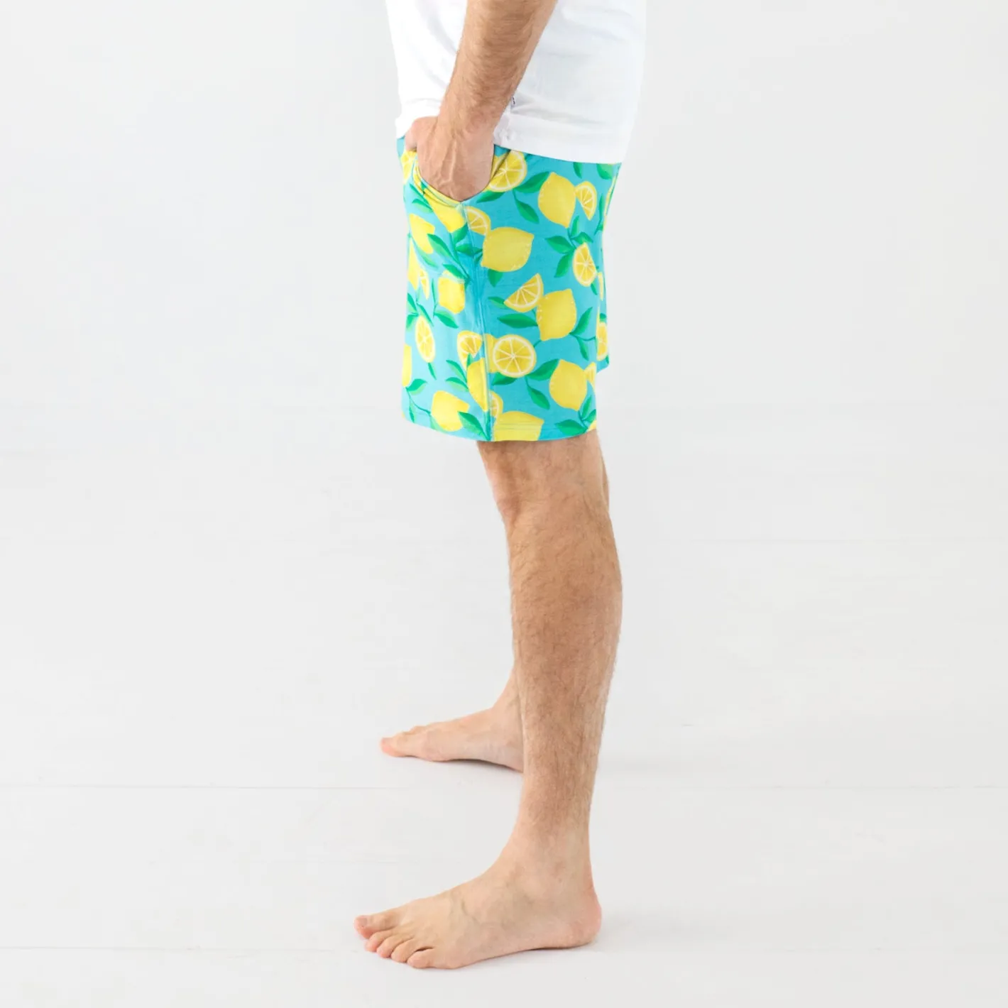 Daddy & Me|Full Family Matching<Little Sleepies Men's Pajama Shorts Sunny Citrus