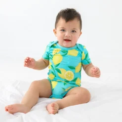 Bamboo Baby Clothes|Bodysuits<Little Sleepies Pocket Bodysuit Sunny Citrus