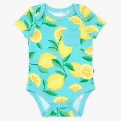 Bamboo Baby Clothes|Bodysuits<Little Sleepies Pocket Bodysuit Sunny Citrus