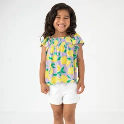 Tops & Tees|Tops & Tees<Little Sleepies Smocked Flutter Top Sunny Citrus