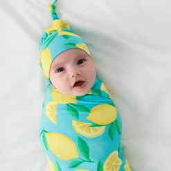 Layette|Swaddles<Little Sleepies Swaddle & Hat Set Sunny Citrus