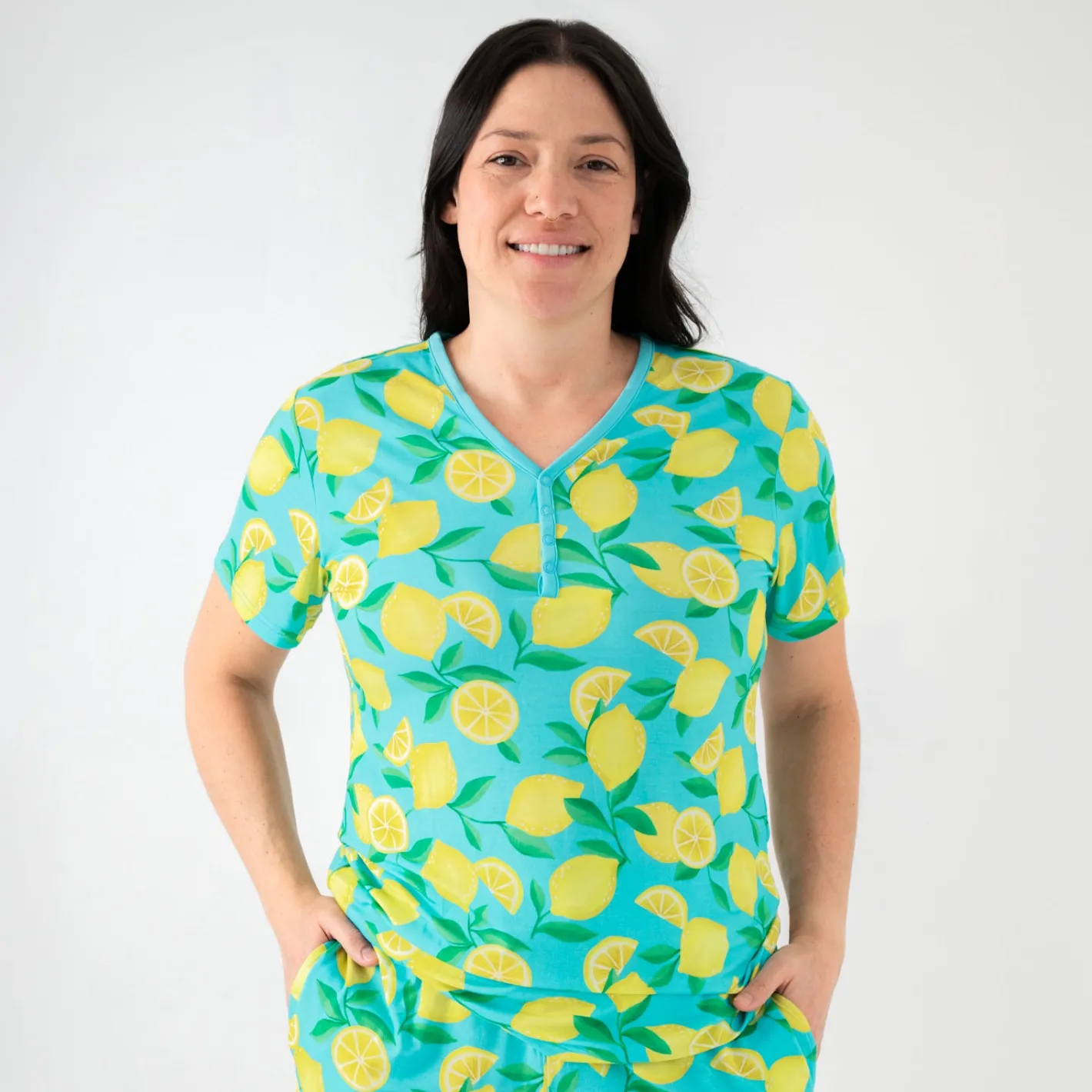 Mommy & Me|Mommy & Me<Little Sleepies Women's Short Sleeve Pajama Top Sunny Citrus