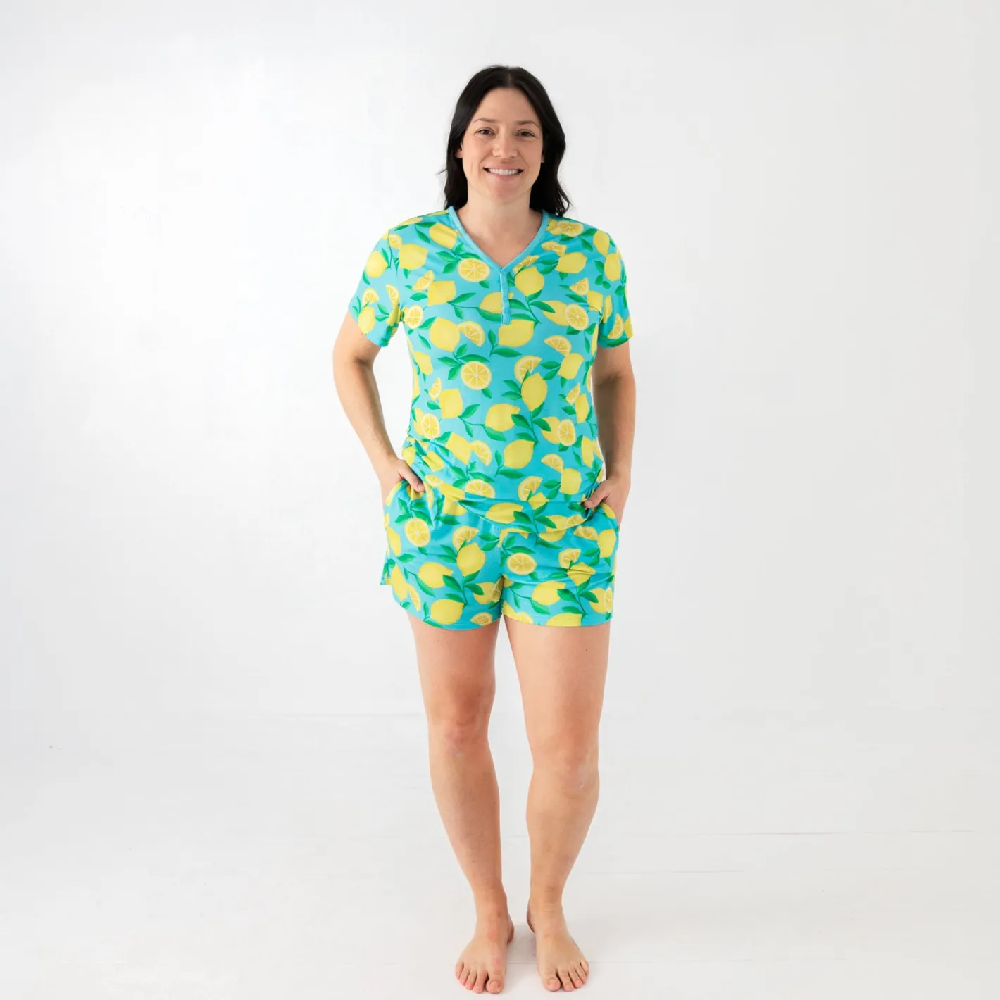 Mommy & Me|Mommy & Me<Little Sleepies Women's Short Sleeve Pajama Top Sunny Citrus