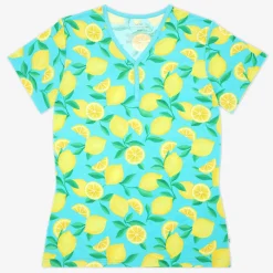 Mommy & Me|Mommy & Me<Little Sleepies Women's Short Sleeve Pajama Top Sunny Citrus