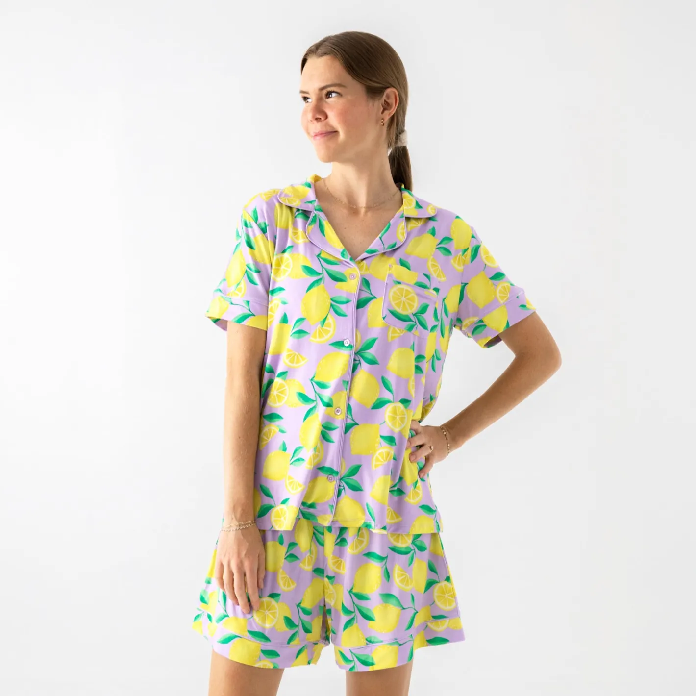 Mommy & Me|Mommy & Me<Little Sleepies Women's Pajama Set Sunny Citrus