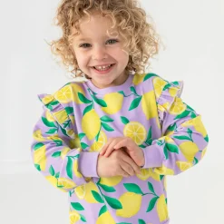 Sweaters & Hoodies|Sweaters & Hoodies<Little Sleepies Flutter Crewneck Sunny Citrus