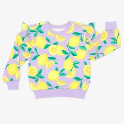 Sweaters & Hoodies|Sweaters & Hoodies<Little Sleepies Flutter Crewneck Sunny Citrus