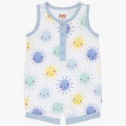 Rompers<Little Sleepies Henley Romper Sunshine