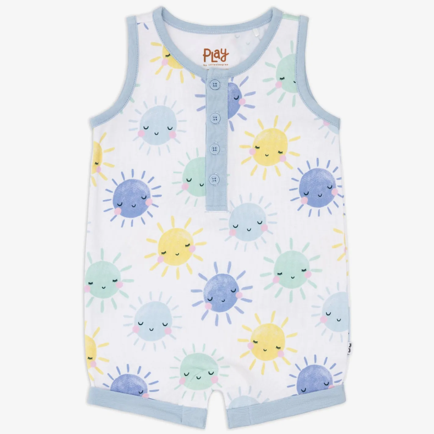 Rompers<Little Sleepies Henley Romper Sunshine