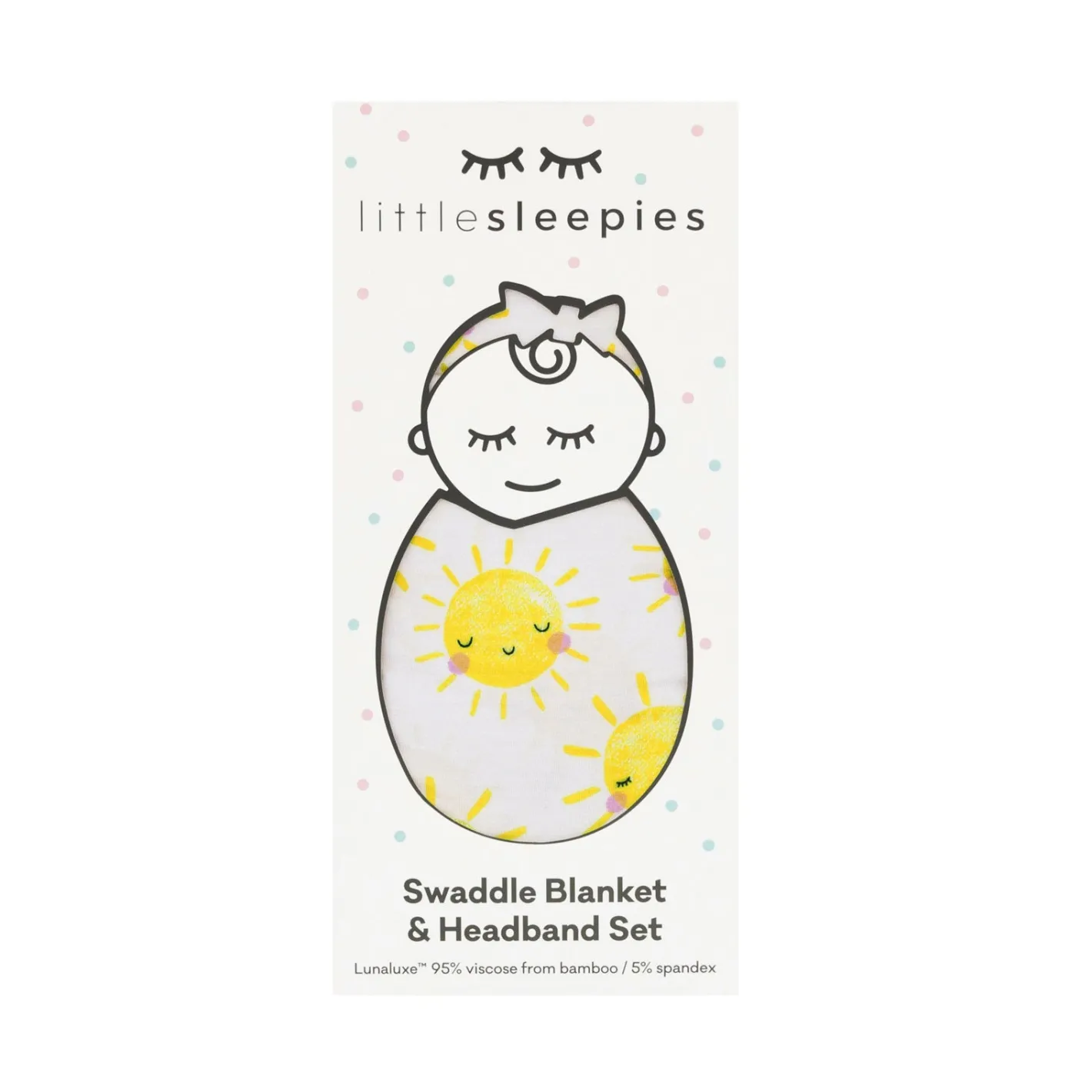 Layette|Swaddles<Little Sleepies Swaddle & Luxe Bow Headband Set Sunshine