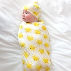 Layette|Swaddles<Little Sleepies Swaddle & Hat Set Sunshine