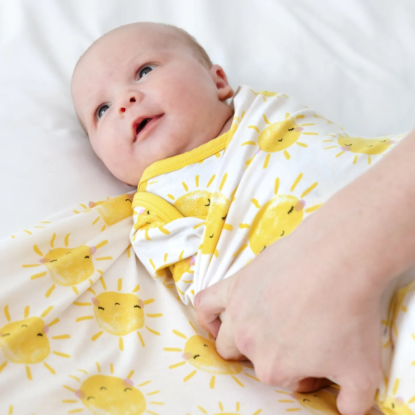 Layette|Swaddles<Little Sleepies Swaddle & Hat Set Sunshine