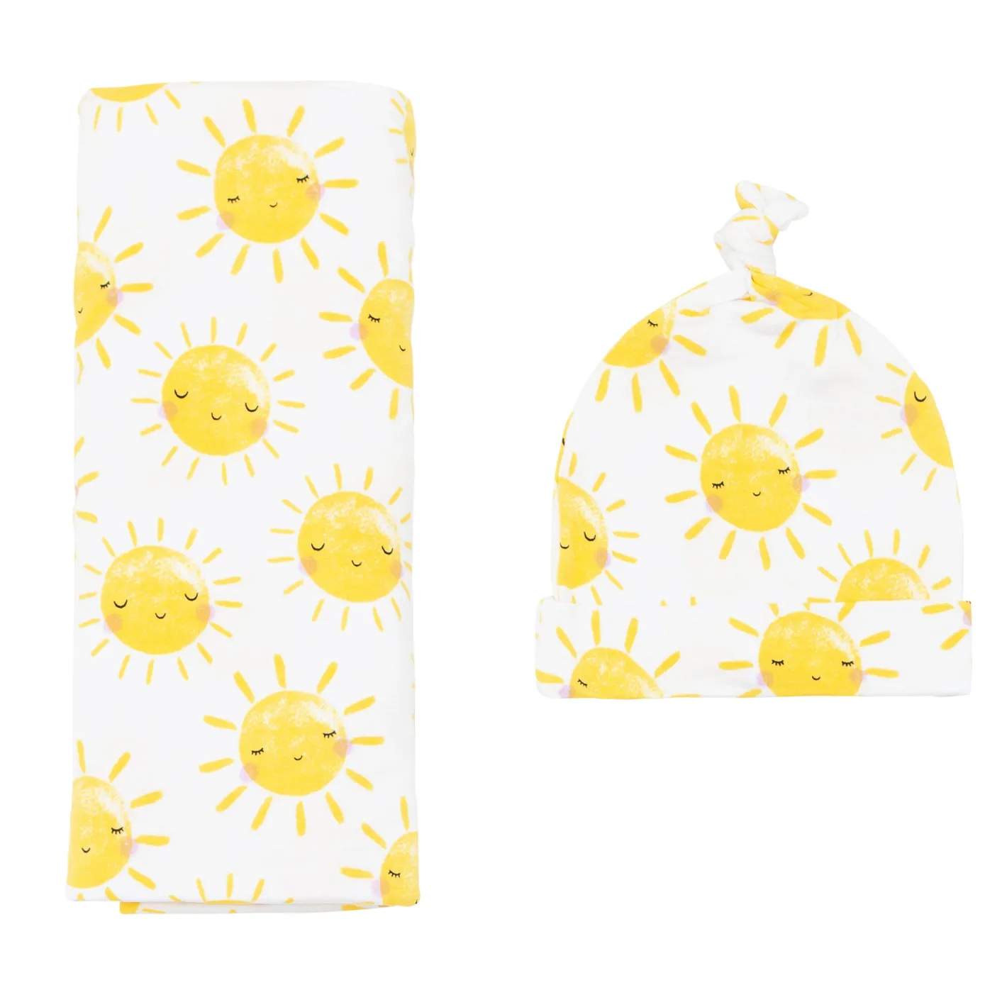 Layette|Swaddles<Little Sleepies Swaddle & Hat Set Sunshine