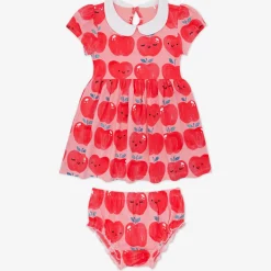 Bamboo Baby Clothes|Dresses<Little Sleepies Collar Skater Dress with Bloomer Sweet Orchard
