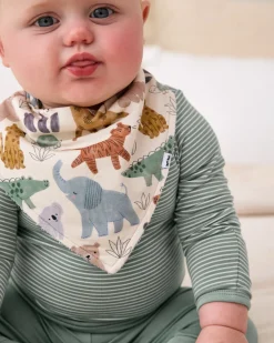 The Newborn Shop|The Newborn Shop<Little Sleepies Bandana Bib Sweet Safari