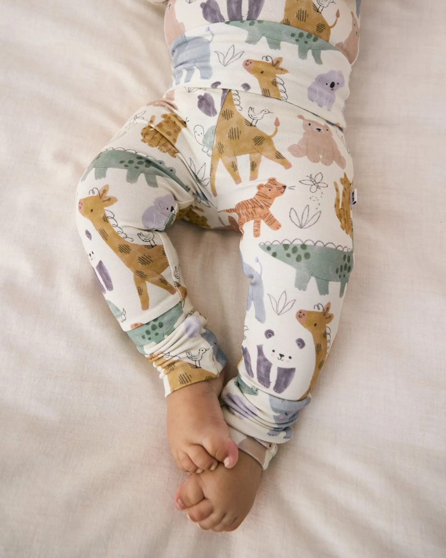 The Newborn Shop|The Newborn Shop<Little Sleepies Fold-Over Legging Sweet Safari