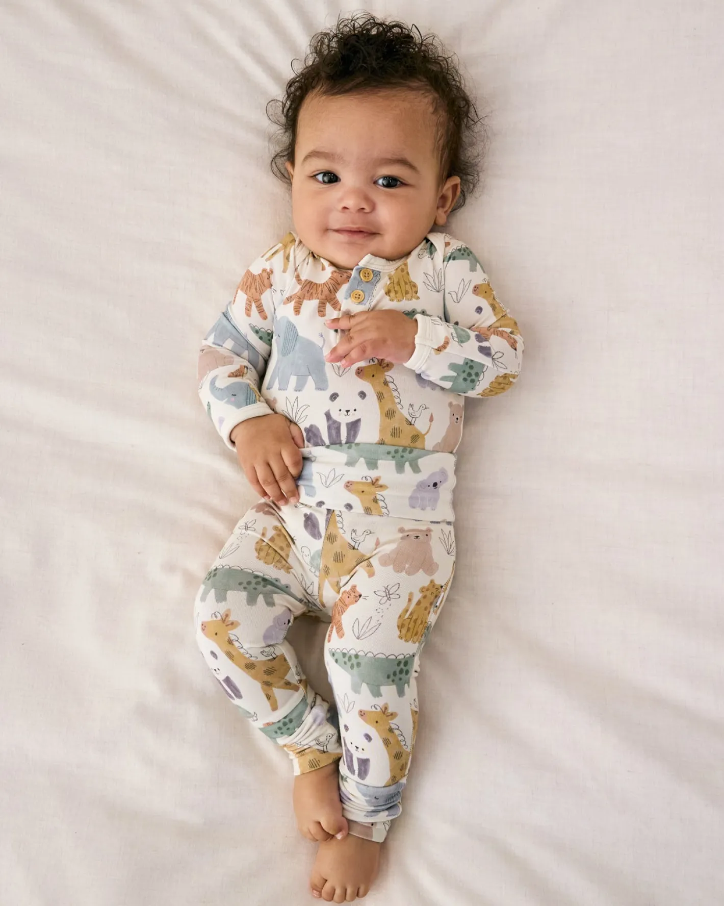 The Newborn Shop|The Newborn Shop<Little Sleepies Fold-Over Legging Sweet Safari