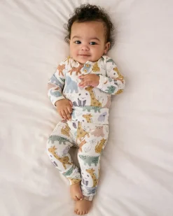 The Newborn Shop|The Newborn Shop<Little Sleepies Henley Bodysuit Sweet Safari