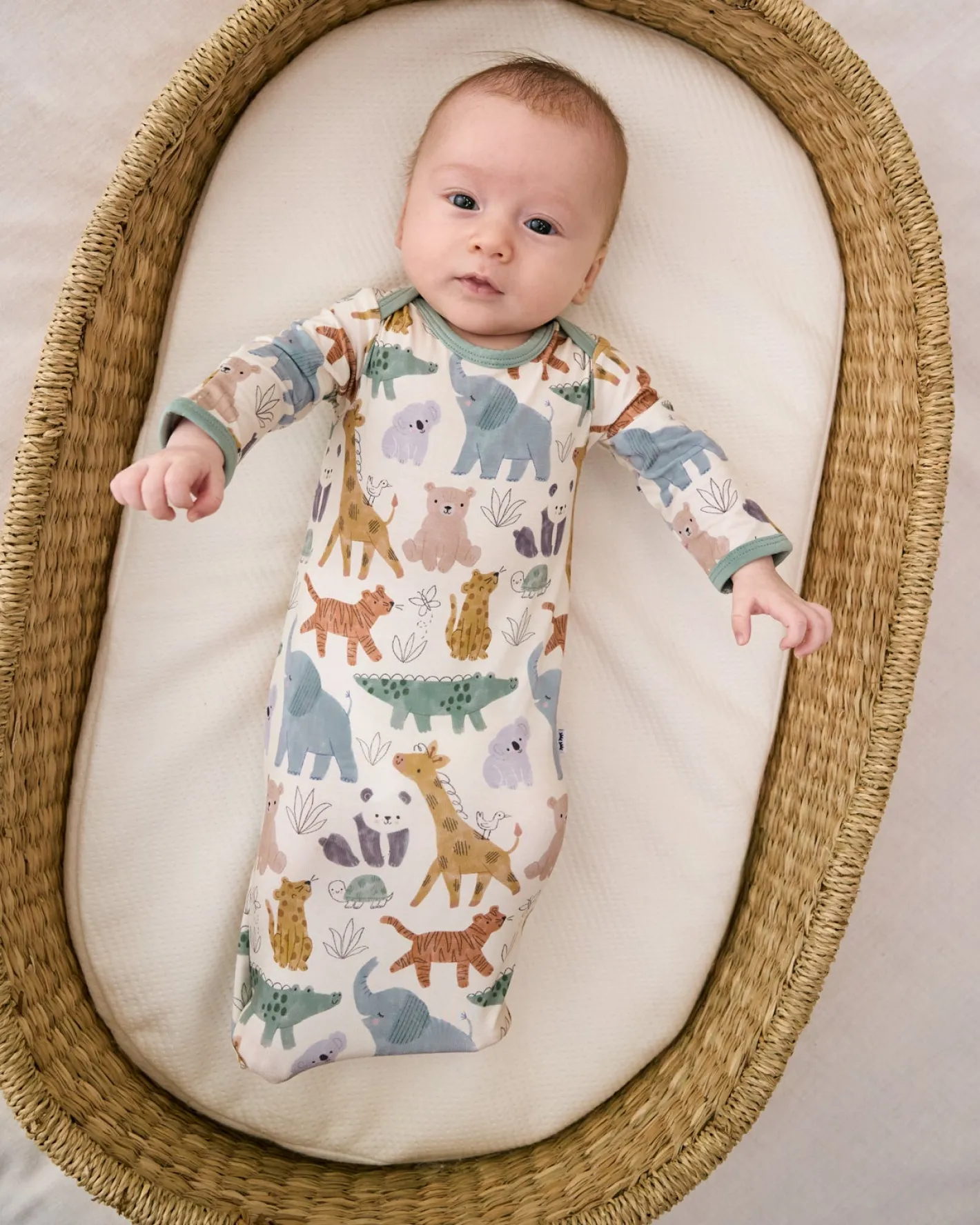 The Newborn Shop|The Newborn Shop<Little Sleepies Infant Gown Sweet Safari