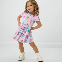 Dresses|Dresses<Little Sleepies Bow Back Skater Dress Sweet Scoops