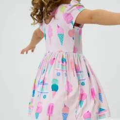 Dresses|Dresses<Little Sleepies Bow Back Skater Dress Sweet Scoops