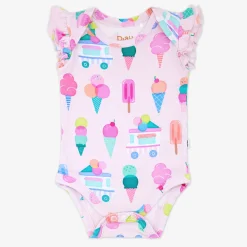 Bamboo Baby Clothes|Bodysuits<Little Sleepies Flutter Bodysuit Sweet Scoops