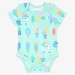 Bamboo Baby Clothes|Bodysuits<Little Sleepies Pocket Bodysuit Sweet Scoops