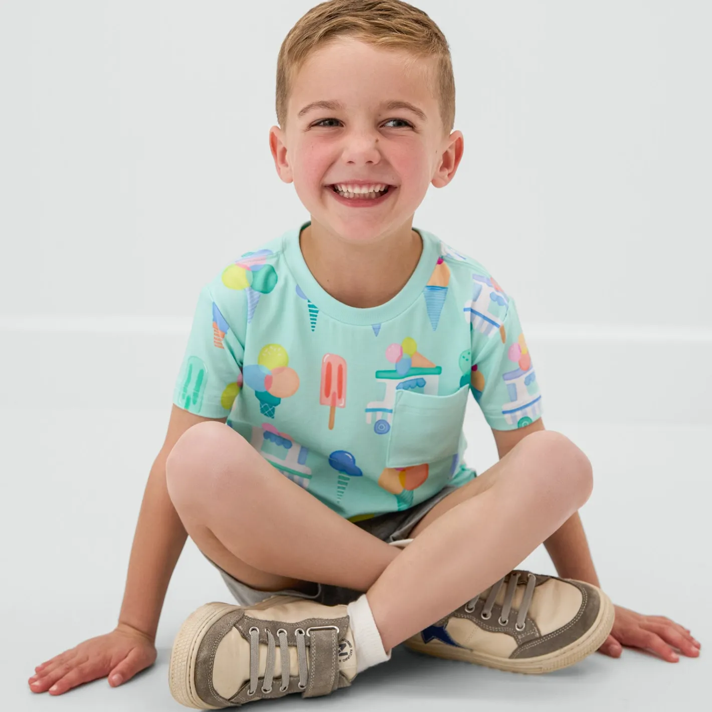 Tops & Tees|Tops & Tees<Little Sleepies Relaxed Pocket Tee Sweet Scoops