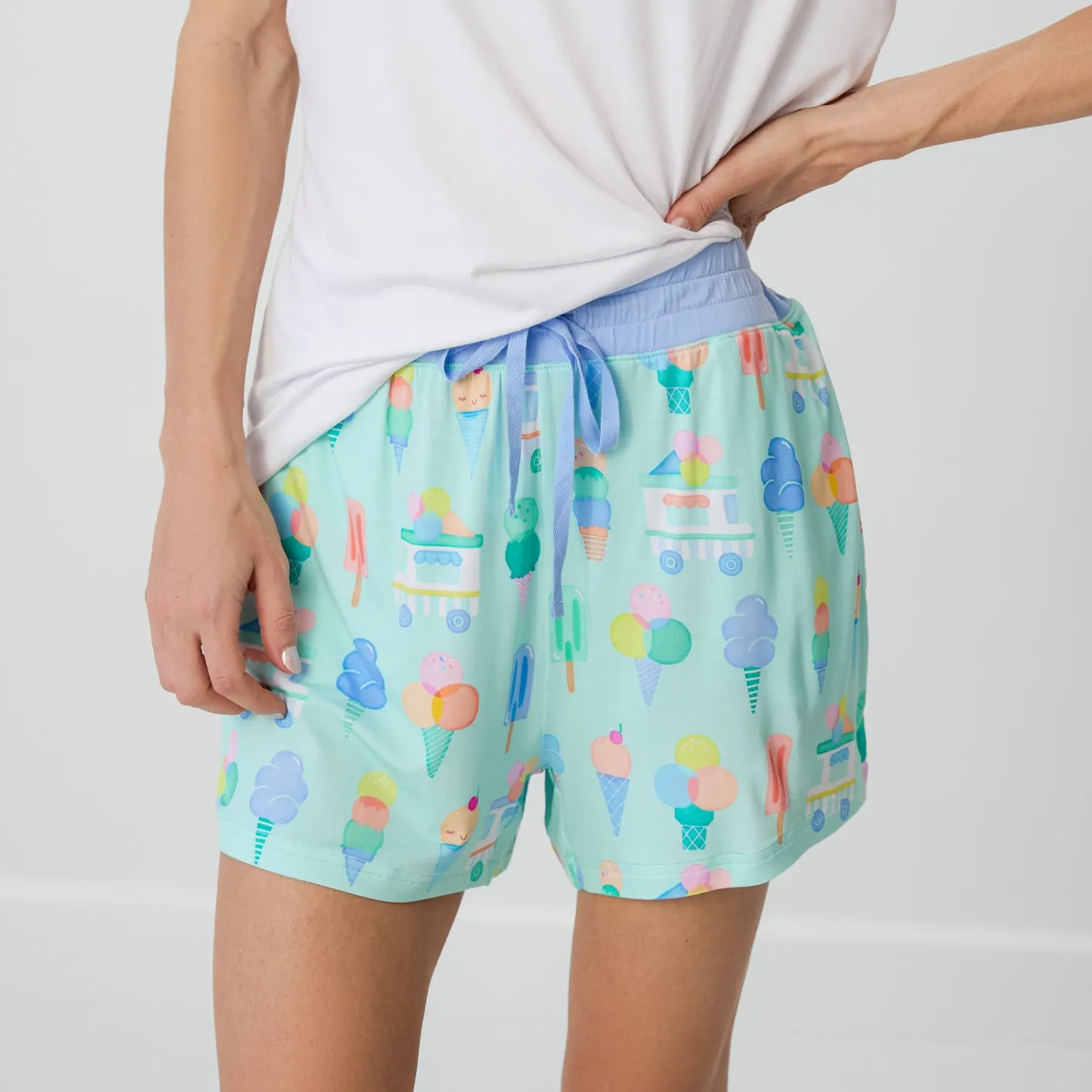 Mommy & Me|Mommy & Me<Little Sleepies Women's Pajama Shorts Sweet Scoops