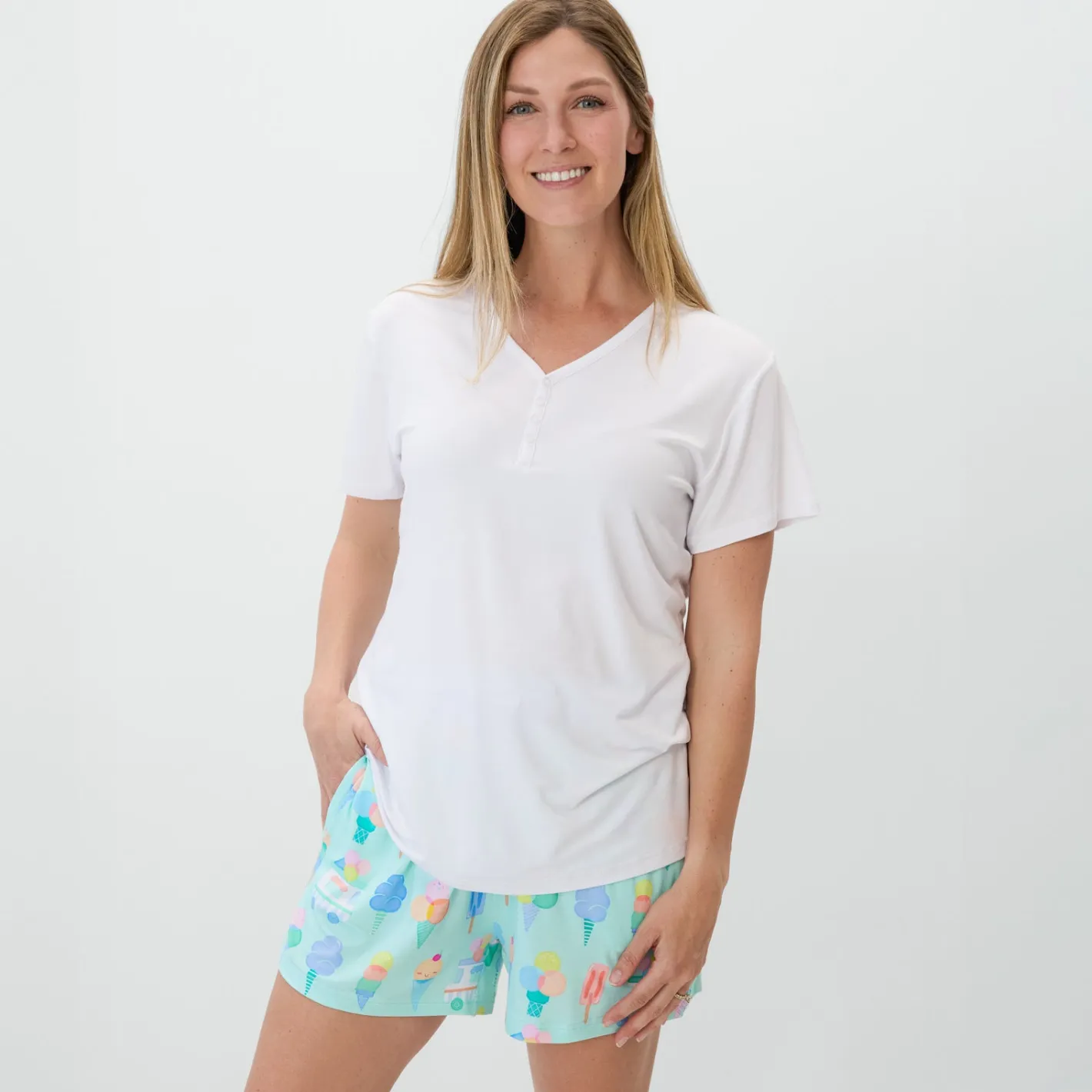 Mommy & Me|Mommy & Me<Little Sleepies Women's Pajama Shorts Sweet Scoops