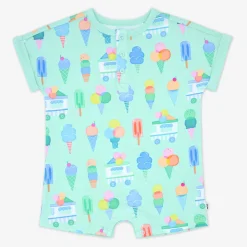 Bamboo Baby Clothes|Rompers<Little Sleepies Dolman Henley Romper Sweet Scoops