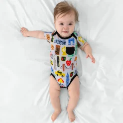Bamboo Baby Clothes|Bodysuits<Little Sleepies Pocket Bodysuit The Big Apple