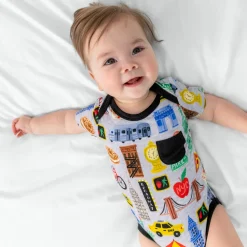 Bamboo Baby Clothes|Bodysuits<Little Sleepies Pocket Bodysuit The Big Apple