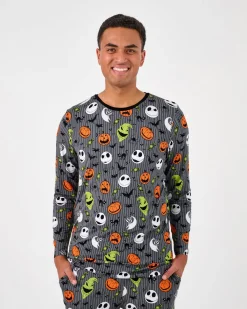 Daddy & Me|Full Family Matching<Little Sleepies Men's Pajama Top The Nightmare Before Christmas