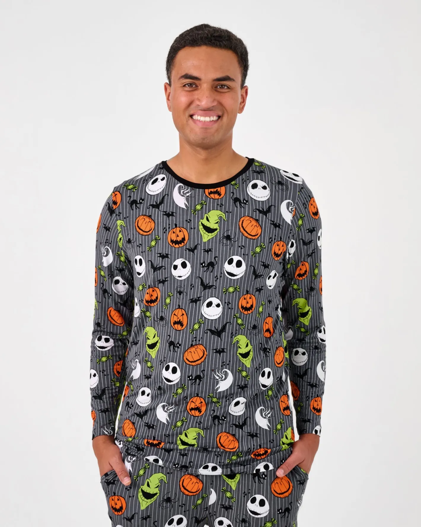 Daddy & Me|Full Family Matching<Little Sleepies Men's Pajama Top The Nightmare Before Christmas