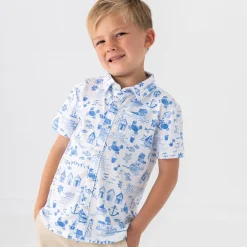 Tops & Tees|Tops & Tees<Little Sleepies Button Down Polo Tidal Treasures