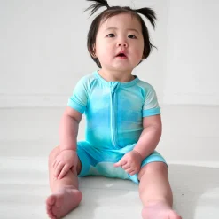 Zippies|Sibling Matching<Little Sleepies Shorty Zippy Tidepool Watercolor