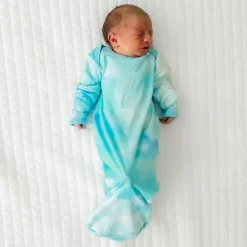 Layette|Infant Gowns<Little Sleepies Infant Gown Tidepool Watercolor