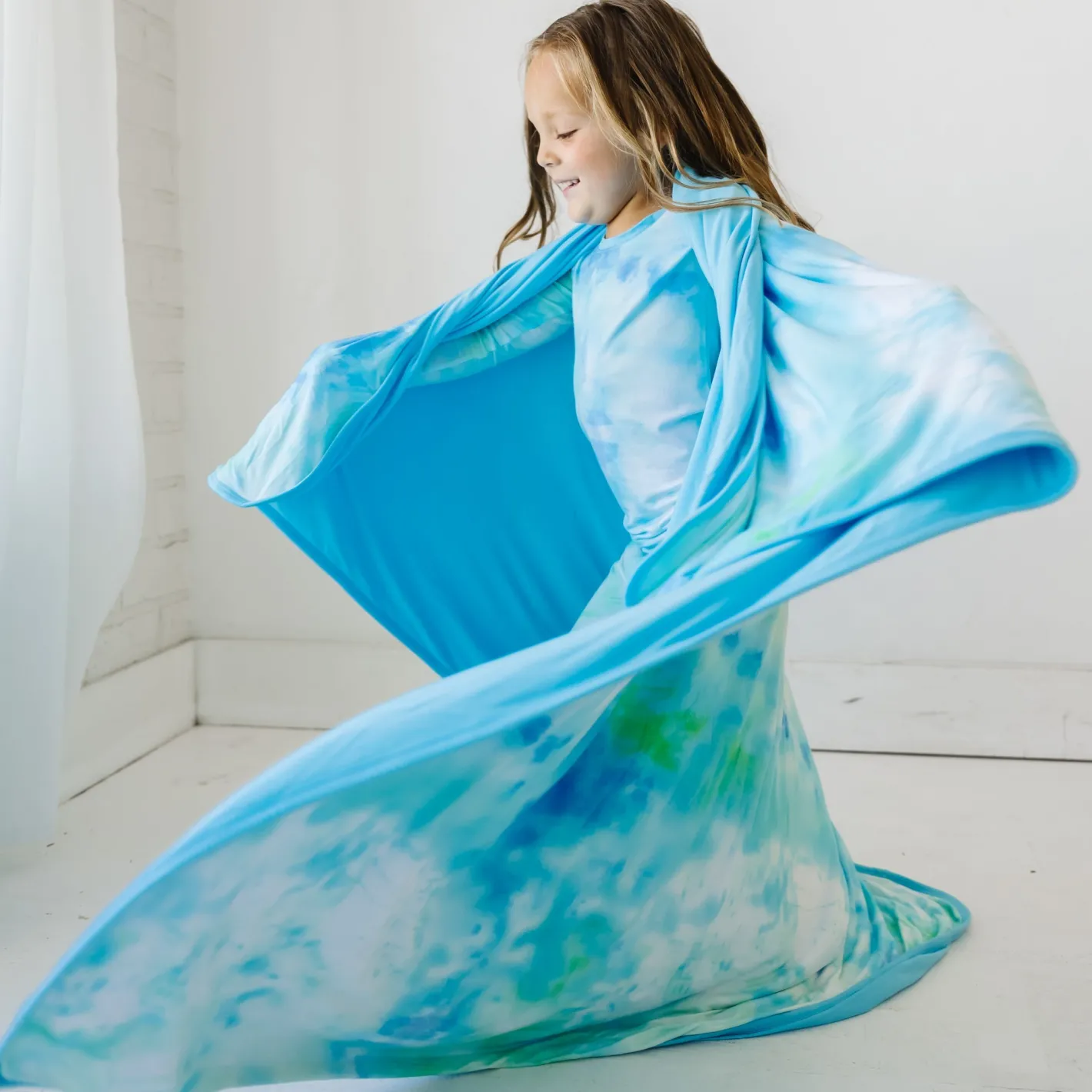 Cloud Blankets|Cloud Blankets<Little Sleepies Large Cloud Blanket® Tidepool Watercolor