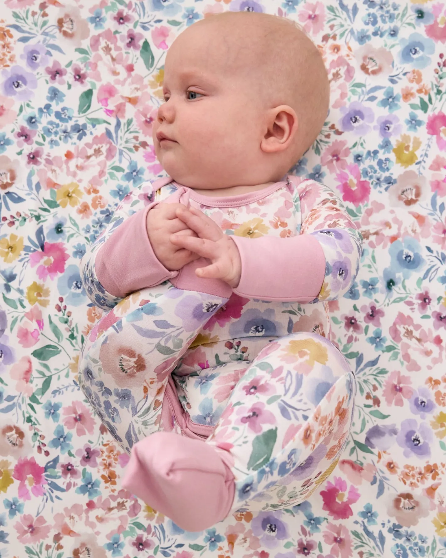 The Newborn Shop|The Newborn Shop<Little Sleepies Crescent Zippy Tiny Blooms