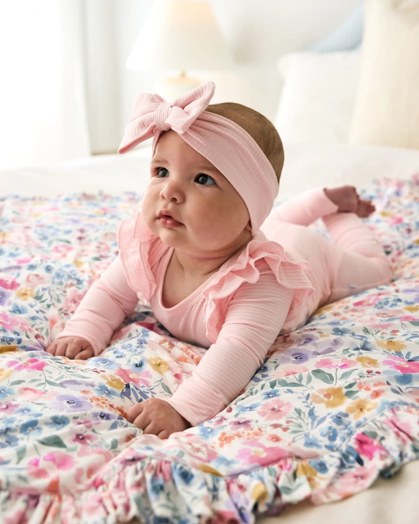 The Newborn Shop|The Newborn Shop<Little Sleepies Ruffle Mini Cloud Blanket® Tiny Blooms