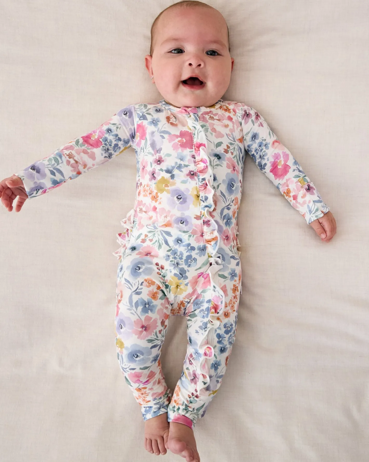 The Newborn Shop|The Newborn Shop<Little Sleepies Ruffle Zippy Tiny Blooms