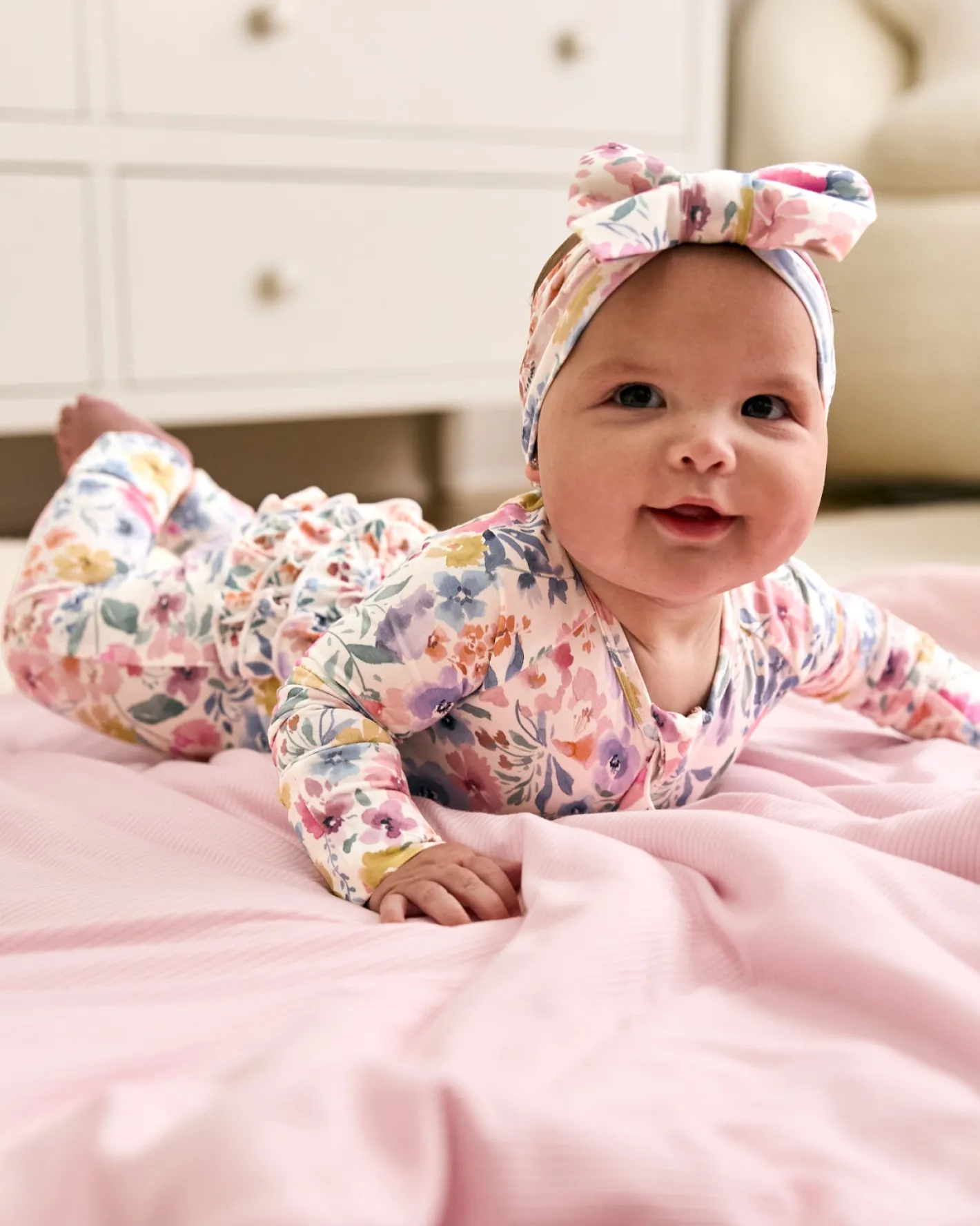 The Newborn Shop|The Newborn Shop<Little Sleepies Ruffle Zippy Tiny Blooms