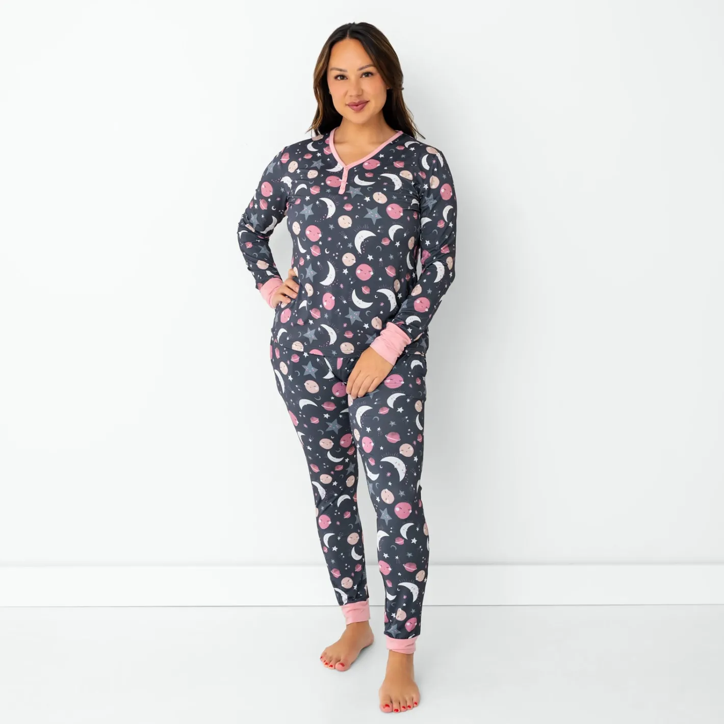 Mommy & Me|Mommy & Me<Little Sleepies Women's Pajama Top To the Moon & Back