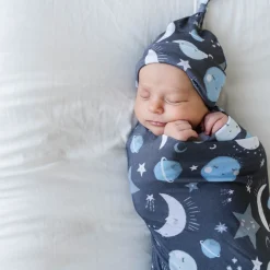 Layette|Swaddles<Little Sleepies Swaddle & Hat Set To the Moon & Back