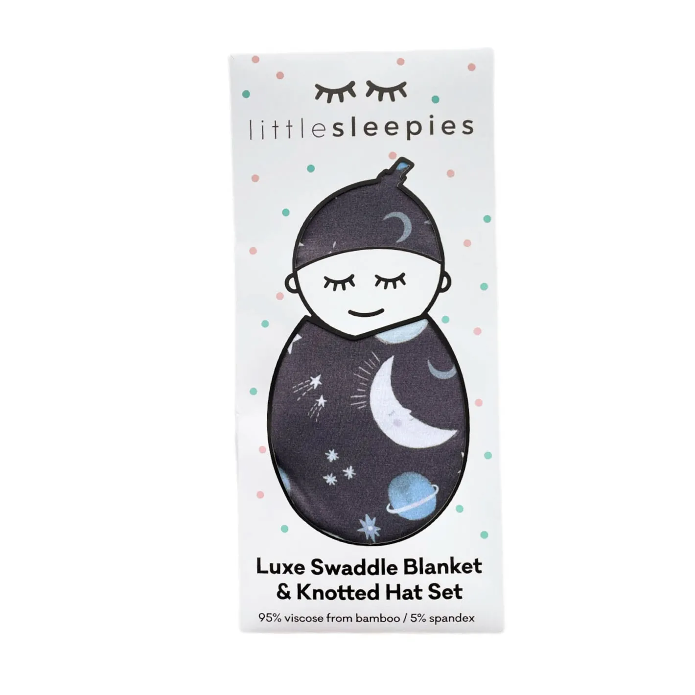 Layette|Swaddles<Little Sleepies Swaddle & Hat Set To the Moon & Back