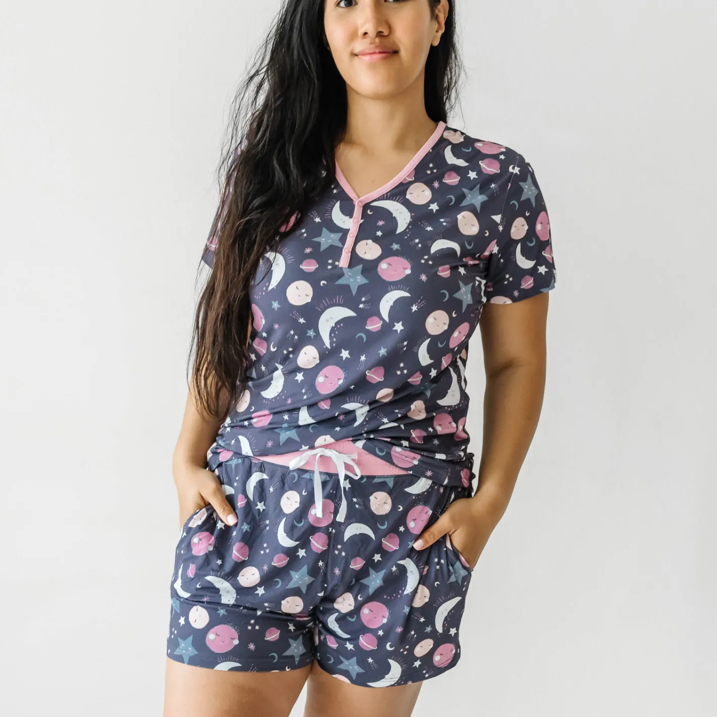 Mommy & Me|Mommy & Me<Little Sleepies Women's Pajama Shorts To the Moon & Back